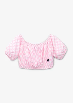 Conguitos Top Niña Cuadros Rosa^ Camisetas