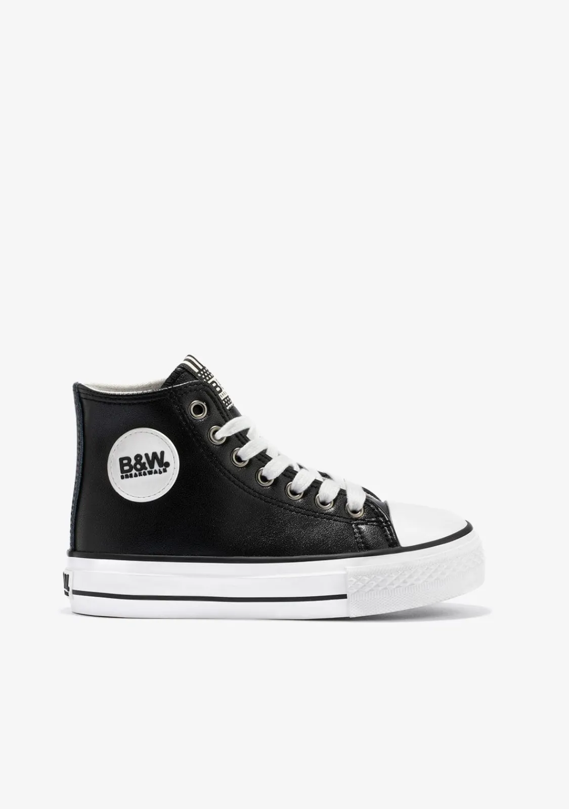 Conguitos Unisex Black Logo Hi-Top Sneakers Napa B&W^ Zapatillas|Zapatillas