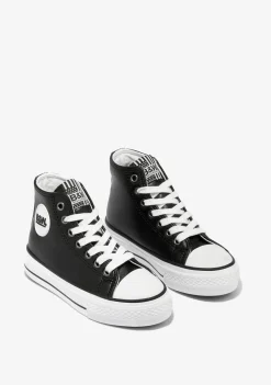 Conguitos Unisex Black Logo Hi-Top Sneakers Napa B&W^ Zapatillas|Zapatillas