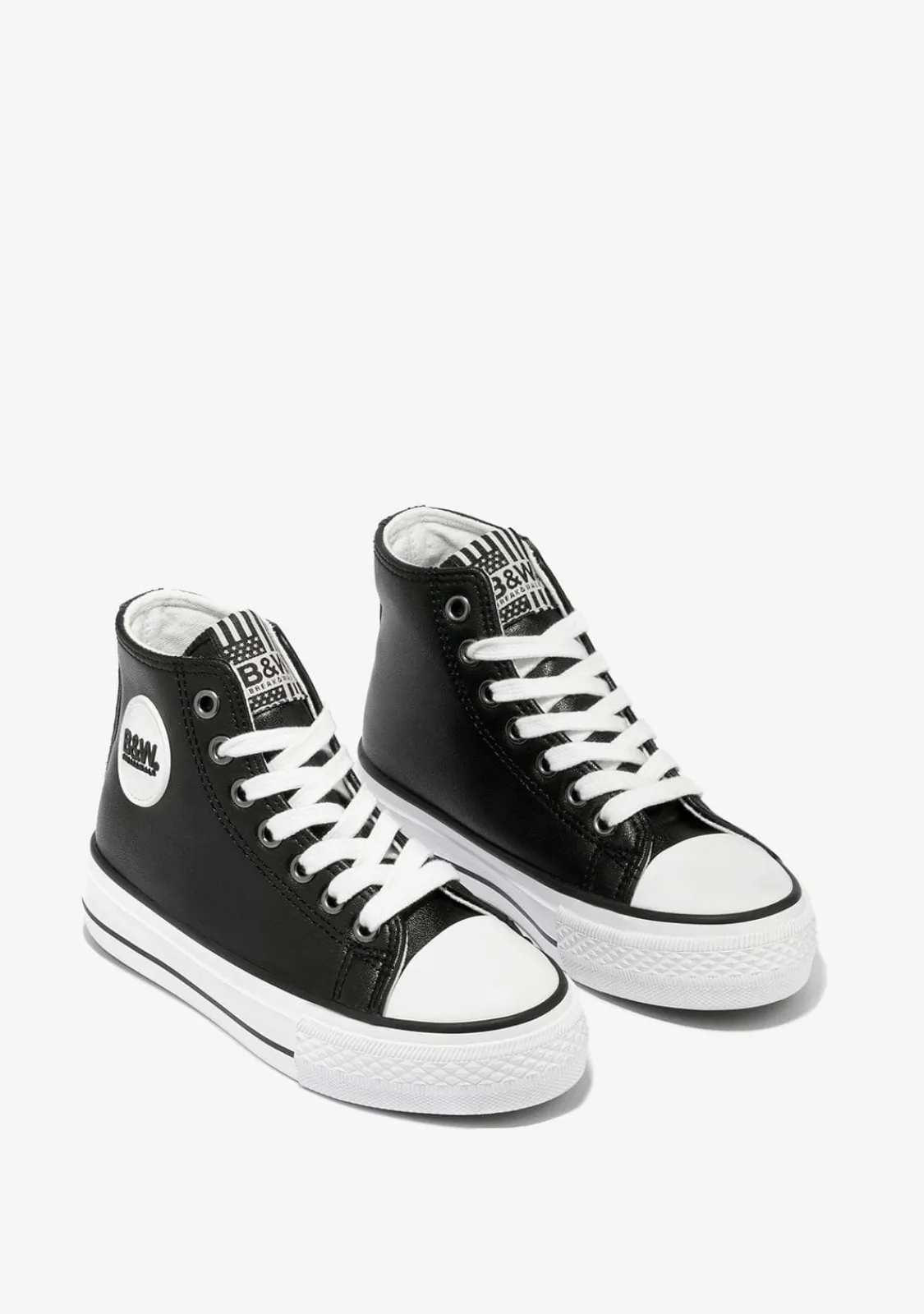 Conguitos Unisex Black Logo Hi-Top Sneakers Napa B&W^ Zapatillas|Zapatillas