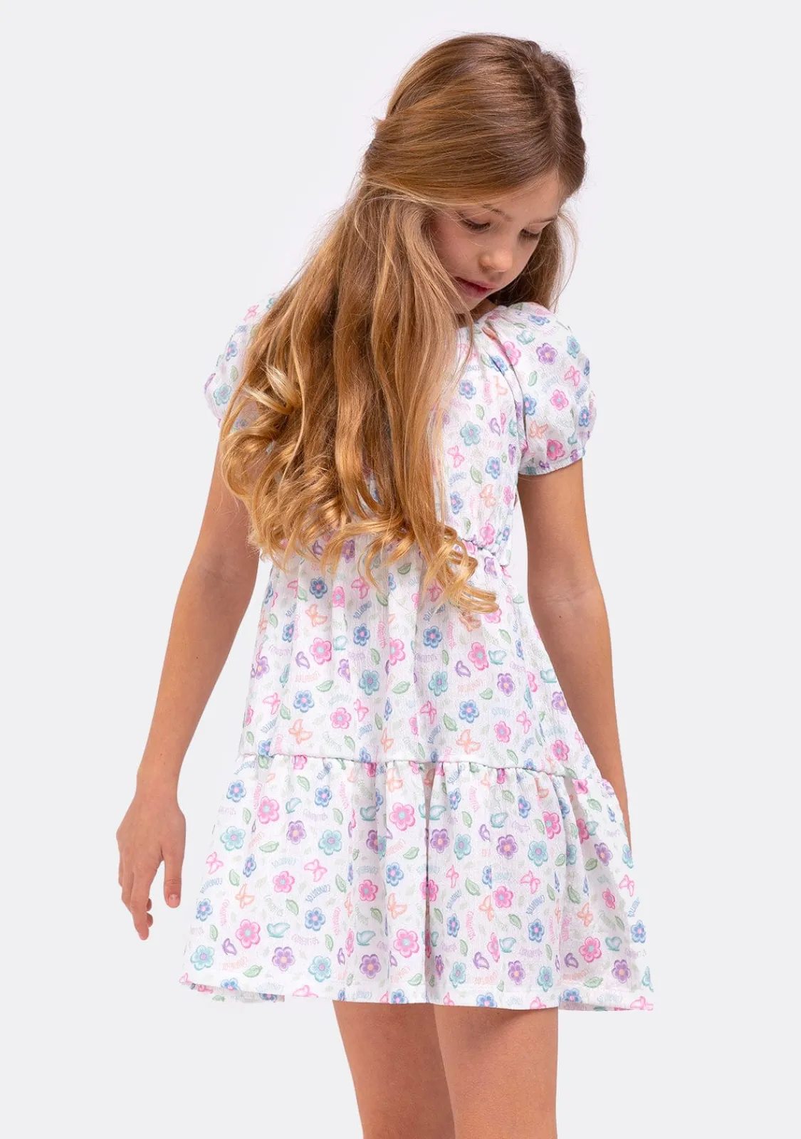 Conguitos Vestido Niña Estampado Flores Blanco^ Vestidos De Verano|Vestidos