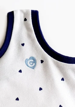 Conguitos Vestido De Niña Blanco Corazones Skater^ Vestidos De Verano|Vestidos
