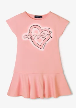 Conguitos Vestido De Niña Corazón Naranja^ Vestidos De Verano|Vestidos