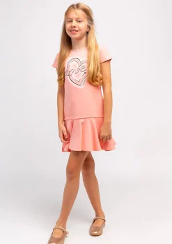 Conguitos Vestido De Niña Corazón Naranja^ Vestidos De Verano|Vestidos