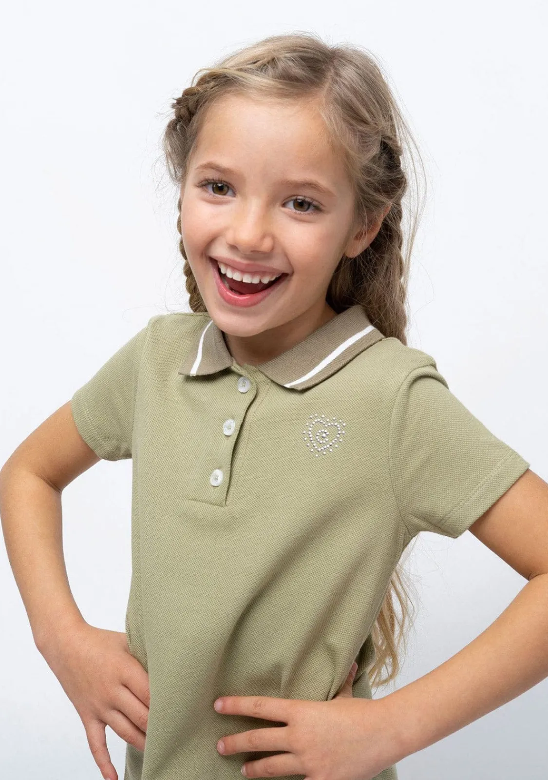 Conguitos Vestido De Niña Polo Kaki^ Vestidos De Verano|Vestidos