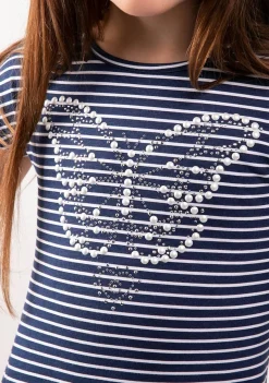 Conguitos Vestido De Niña Rayas Mariposa Marino^ Vestidos De Verano|Vestidos
