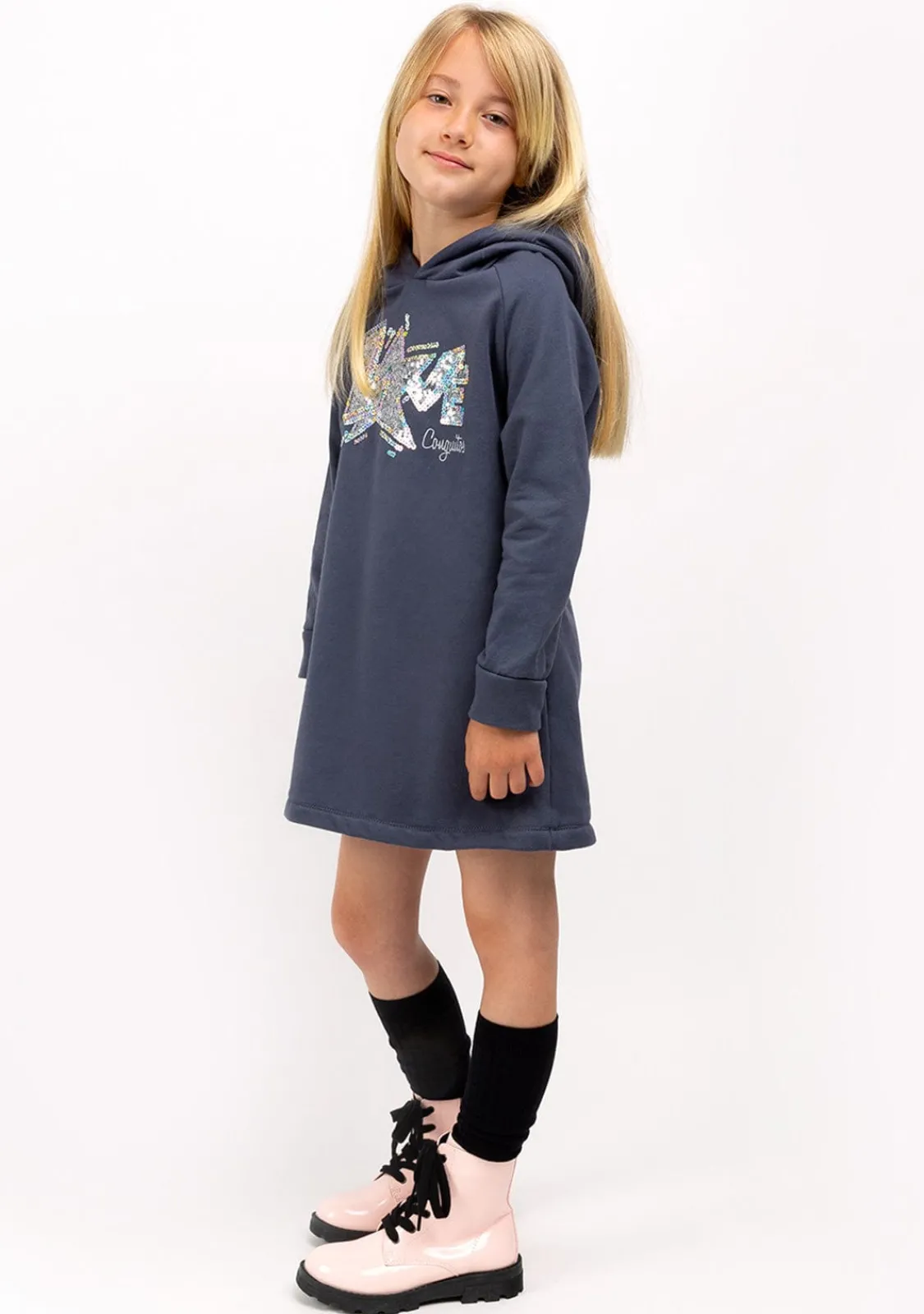 Conguitos Vestido De Niña Sudadera Marengo^ Vestidos Sudadera|Vestidos