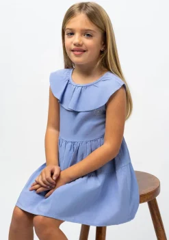 Conguitos Vestido De Niña Volante Azul^ Vestidos De Verano|Vestidos