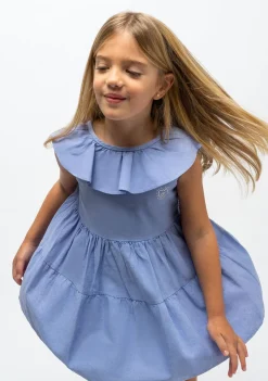Conguitos Vestido De Niña Volante Azul^ Vestidos De Verano|Vestidos