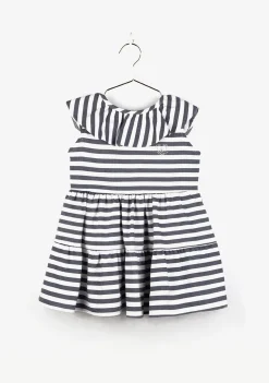Conguitos Vestido De Niña Volante Rayas Marino^ Vestidos De Verano|Vestidos