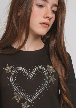 Conguitos Vestido De Niña Volantes Corazón Negro^ Vestidos