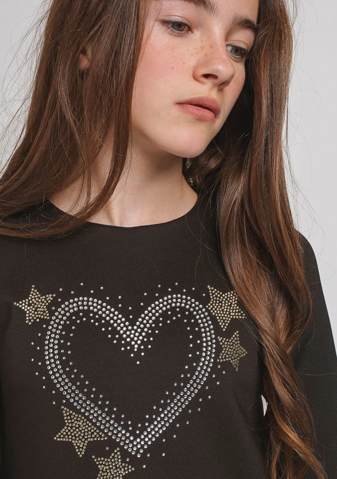 Conguitos Vestido De Niña Volantes Corazón Negro^ Vestidos