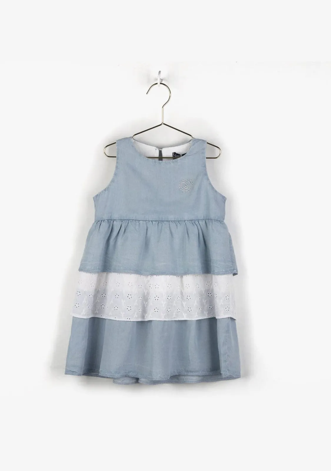 Conguitos Vestido De Niña Volantes Denim^ Vestidos De Verano|Vestidos