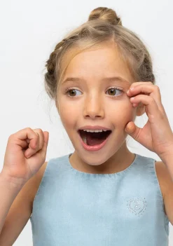 Conguitos Vestido De Niña Volantes Denim^ Vestidos De Verano|Vestidos