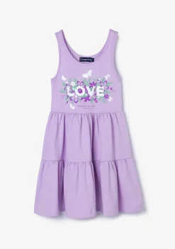 Conguitos Vestido De Niña Volantes Love Nature Malva^ Vestidos De Verano|Vestidos