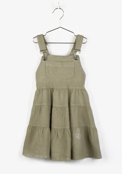 Conguitos Vestido Peto De Niña Kaki^ Vestidos De Verano|Vestidos
