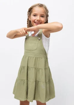 Conguitos Vestido Peto De Niña Kaki^ Vestidos De Verano|Vestidos