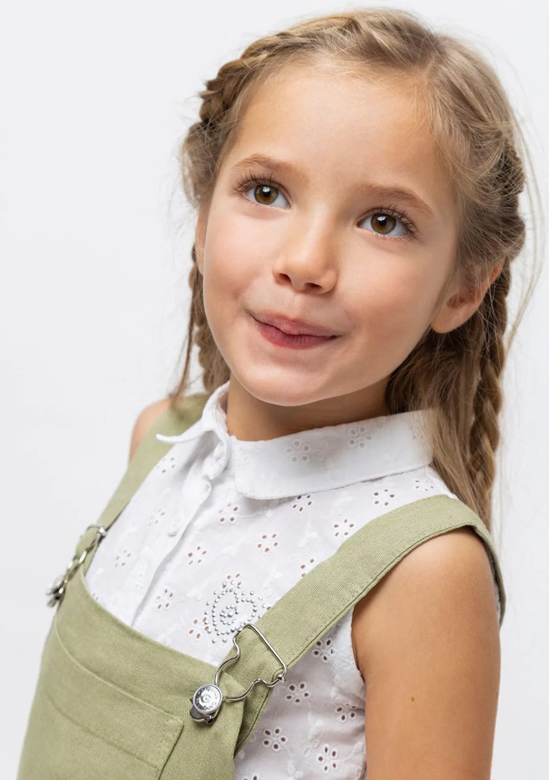 Conguitos Vestido Peto De Niña Kaki^ Vestidos De Verano|Vestidos