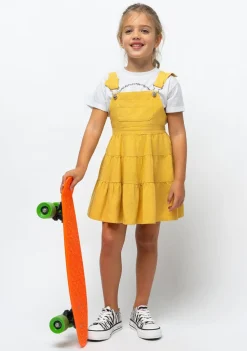 Conguitos Vestido Peto De Niña Mostaza^ Vestidos De Verano|Vestidos