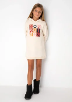 Conguitos Vestido Sudadera De Niña Beige^ Vestidos Sudadera|Vestidos