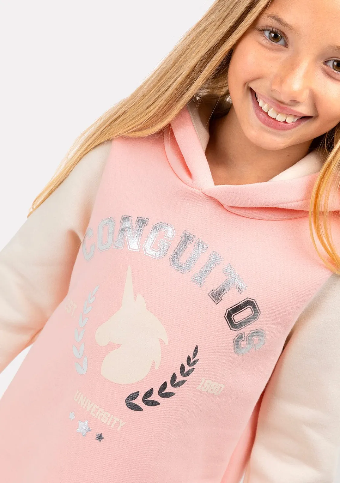 Conguitos Vestido Sudadera De Niña Unicornio Rosa^ Vestidos Sudadera|Vestidos
