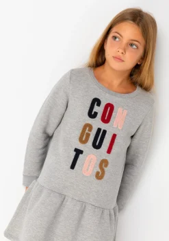 Conguitos Vestido Sudadera De Niña Gris^ Vestidos Sudadera|Vestidos
