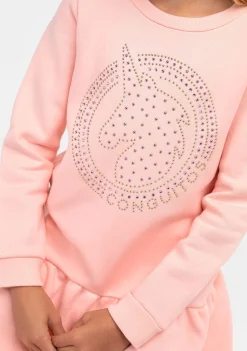 Conguitos Vestido Sudadera De Niña Strass Unicornio Rosa^ Vestidos Sudadera|Vestidos