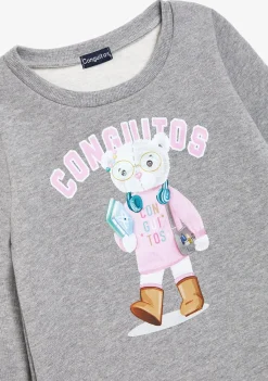 Conguitos Vestido Sudadera Osito Gris^ Vestidos|Vestidos Sudadera