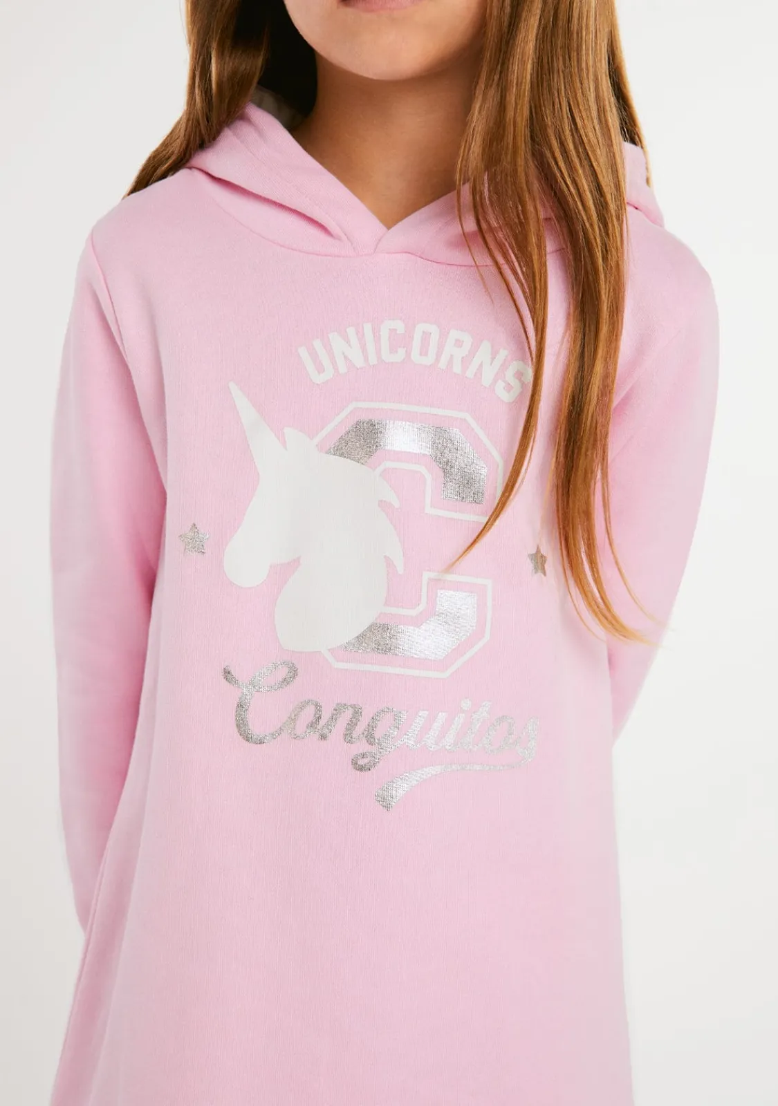 Conguitos Vestido Sudadera Unicornio Rosa^ Vestidos Sudadera|Vestidos
