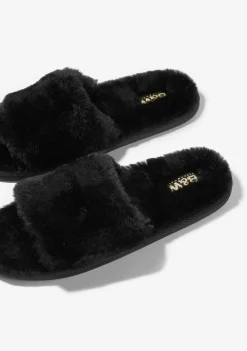 Conguitos Zapatilla De Casa Con Punta Abierta Negro^ Zapatillas De Casa|Zapatillas De Casa