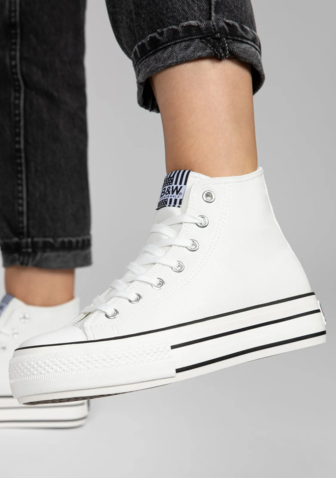 Conguitos Zapatillas Abotinadas Plataforma Blanco^ Zapatillas
