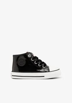 Conguitos Zapatillas Altas Charol Negro^ Zapatillas|Zapatillas