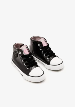 Conguitos Zapatillas Altas Charol Negro^ Zapatillas|Zapatillas