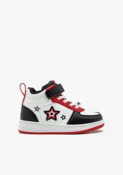 Conguitos Zapatillas Altas Con Luces Estrellas Negro^ Zapatillas Con Luces|Zapatillas