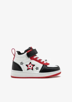 Conguitos Zapatillas Altas Con Luces Estrellas Negro^ Zapatillas Con Luces|Zapatillas