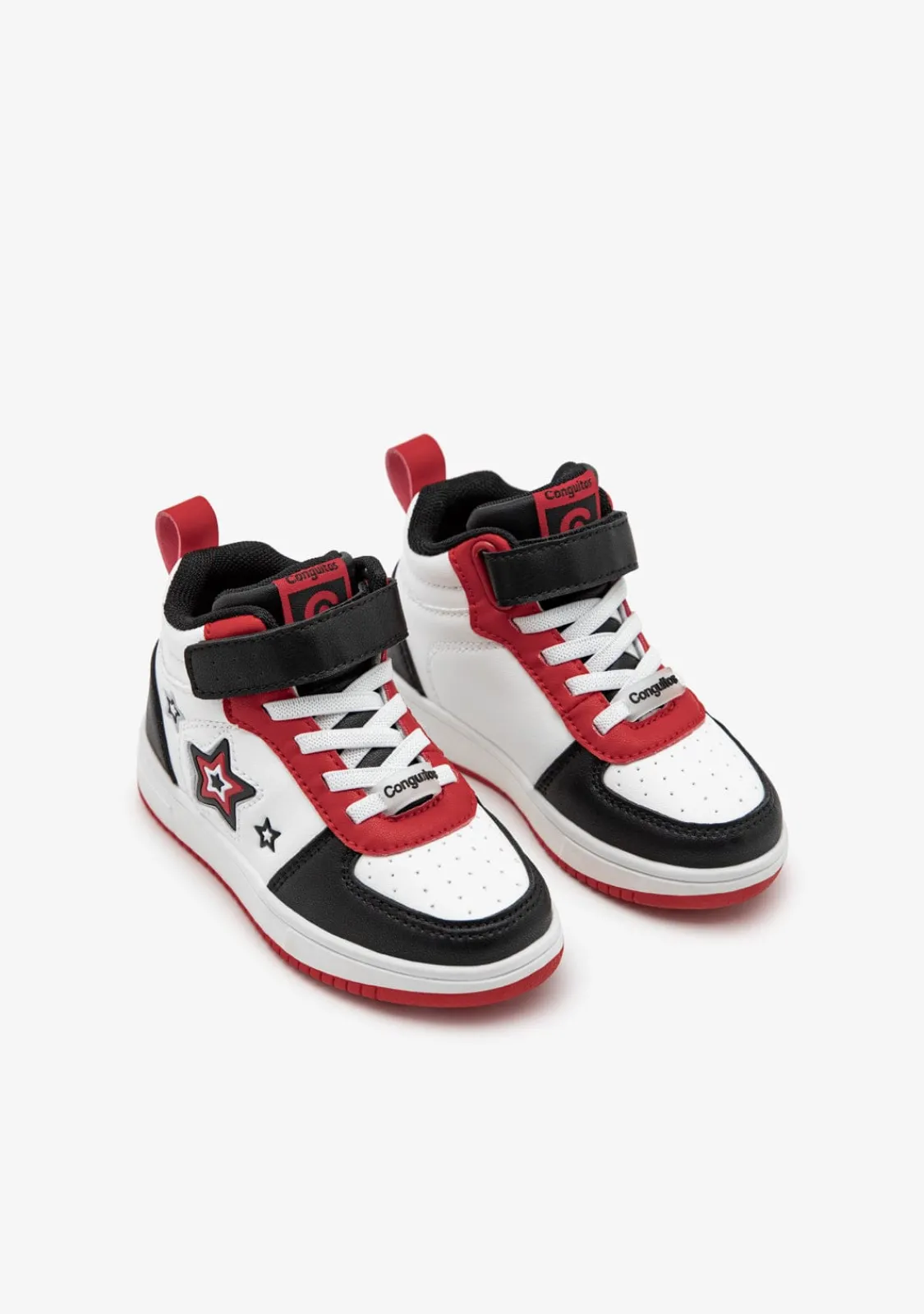 Conguitos Zapatillas Altas Con Luces Estrellas Negro^ Zapatillas Con Luces|Zapatillas