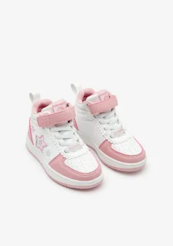 Conguitos Zapatillas Altas Con Luces Estrellas Rosa^ Zapatillas Con Luces|Zapatillas