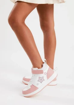 Conguitos Zapatillas Altas Con Luces Estrellas Rosa^ Zapatillas Con Luces|Zapatillas