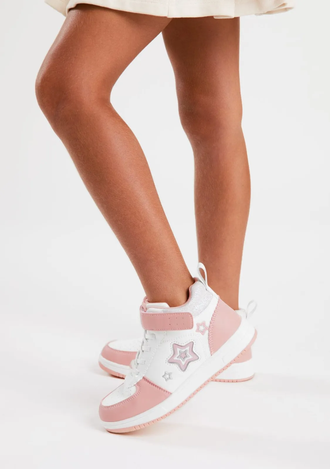 Conguitos Zapatillas Altas Con Luces Estrellas Rosa^ Zapatillas Con Luces|Zapatillas