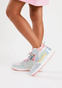 Conguitos Zapatillas Altas Con Luces Arcoíris Multicolor^ Zapatillas Con Luces|Zapatillas