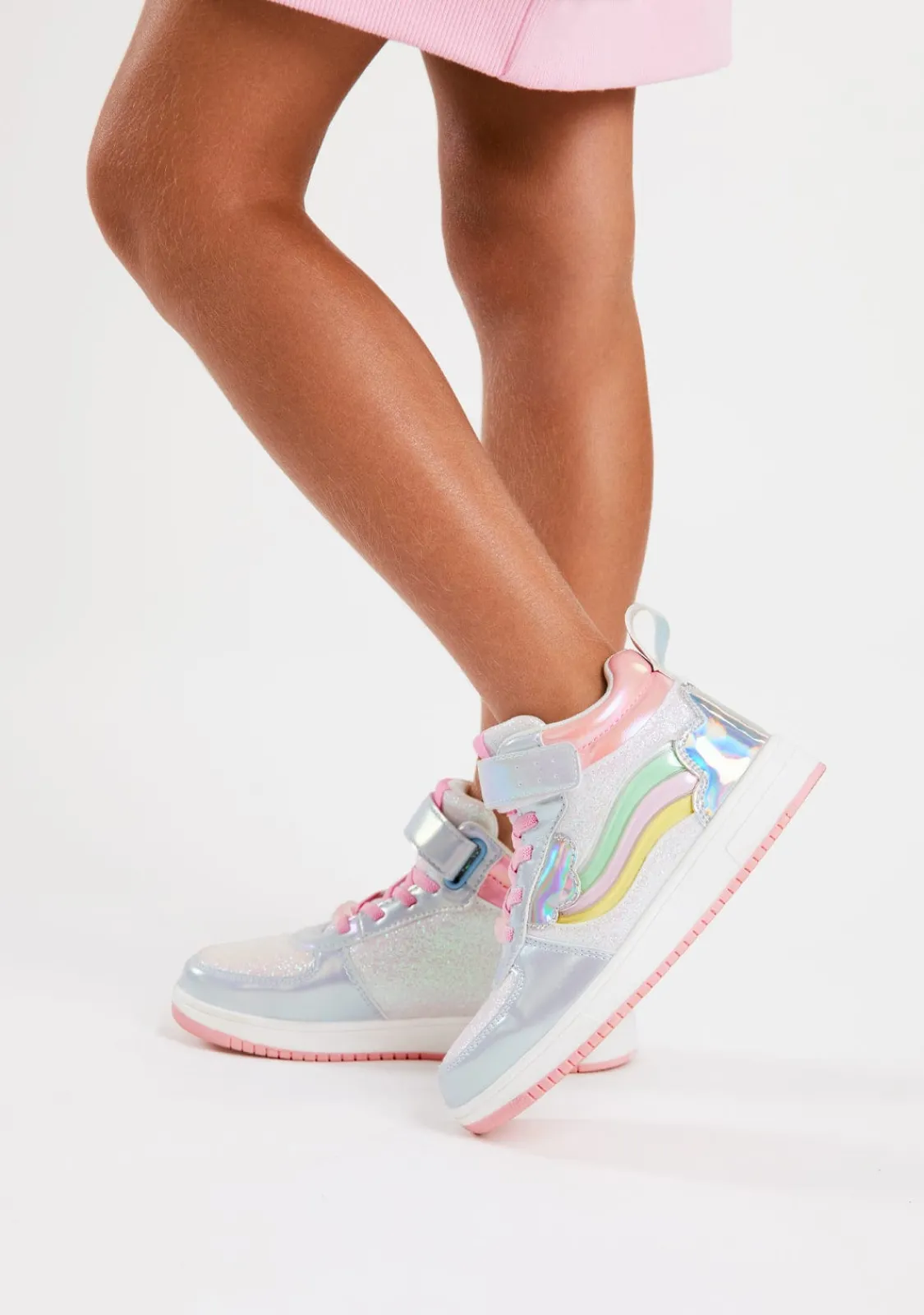 Conguitos Zapatillas Altas Con Luces Arcoíris Multicolor^ Zapatillas Con Luces|Zapatillas