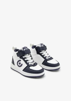 Conguitos Zapatillas Altas Con Luces Logo Marino^ Zapatillas Con Luces|Zapatillas