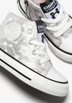 Conguitos Zapatillas Altas De Bebé Brillo En La Oscuridad Estrellas Plata^ Zapatillas|Zapatillas