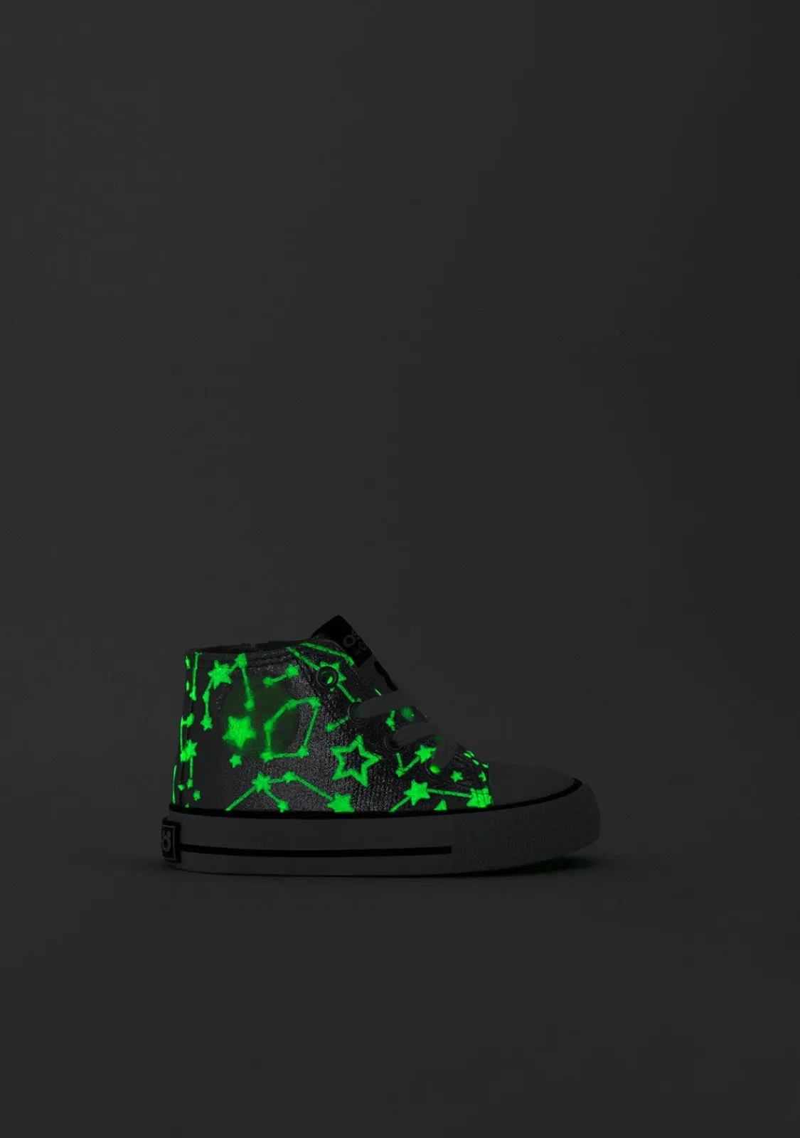 Conguitos Zapatillas Altas De Bebé Brillo En La Oscuridad Estrellas Plata^ Zapatillas|Zapatillas