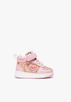 Conguitos Zapatillas Altas De Bebé Con Luz Corazón Rosa^ Zapatillas Con Luces|Zapatillas