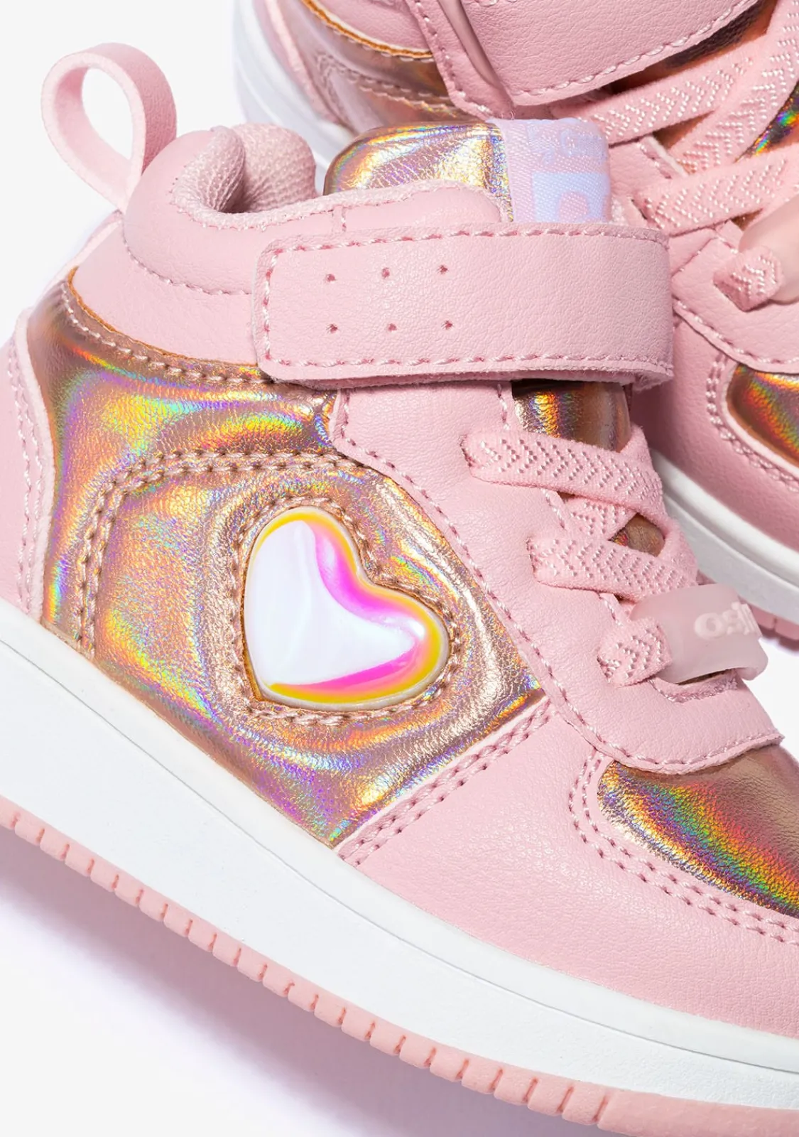 Conguitos Zapatillas Altas De Bebé Con Luz Corazón Rosa^ Zapatillas Con Luces|Zapatillas