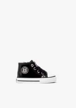 Conguitos Zapatillas Altas De Bebé Charol Negro^ Zapatillas|Zapatillas