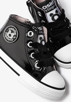 Conguitos Zapatillas Altas De Bebé Charol Negro^ Zapatillas|Zapatillas