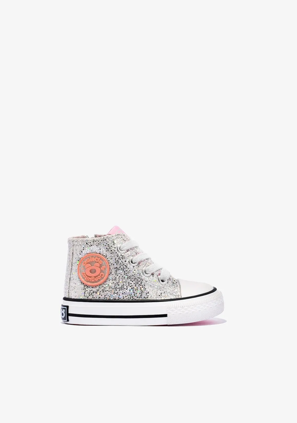 Conguitos Zapatillas Altas De Bebé Glitter Plata^ Zapatillas|Zapatillas