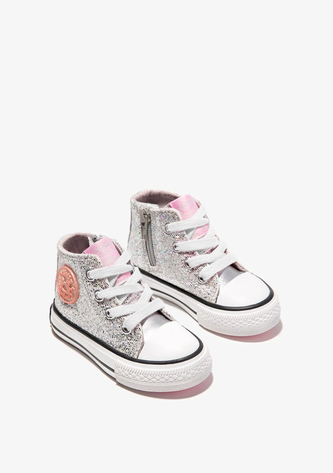 Conguitos Zapatillas Altas De Bebé Glitter Plata^ Zapatillas|Zapatillas